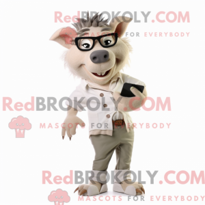 Béžová postava maskota...