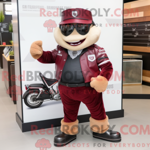 Maroon Champagne maskot...