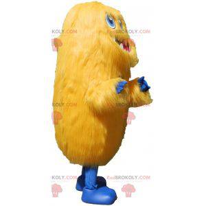 All hairy yellow monster mascot. Grizzly bear mascot -