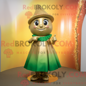 Tan Pot Of Gold Maskottchen...