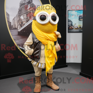 Gul østers maskot kostume...