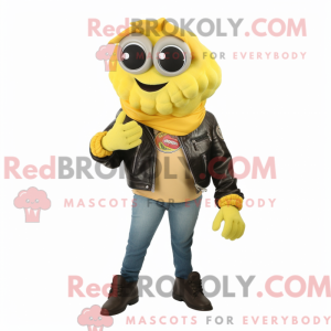 Geel Oyster-mascottekostuum...