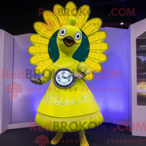 Citrongul Peacock maskot...