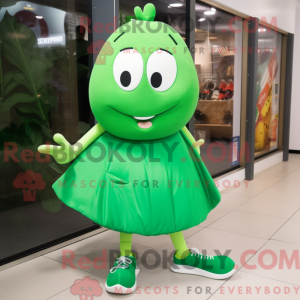 Grøn Squash maskot kostume...