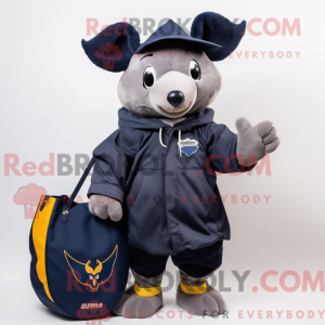 Navy Bat mascottekostuum...
