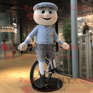 Gray Unicyclist mascot...