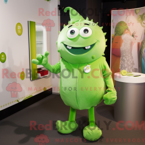 Limegrøn vedhæng maskot...