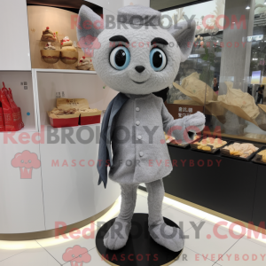 Grå Dim Sum maskot kostume...