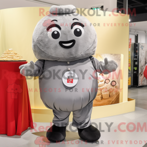Gray Dim Sum mascot costume...