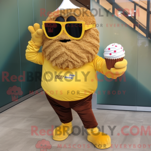 Gold Cupcake-maskotkostyme...