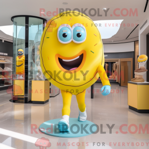Lemon Yellow Donut mascot...