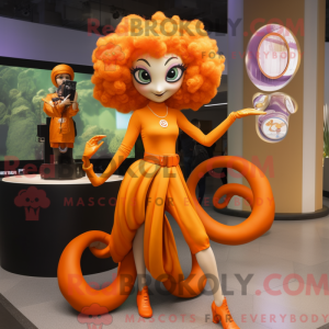 Orange Medusa maskot...