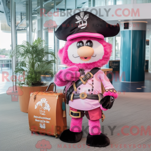 Roze piraat mascottekostuum...