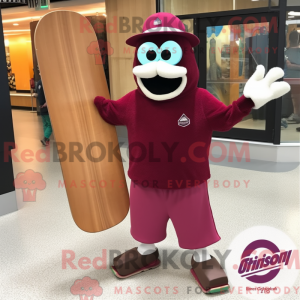 Maroon Skateboard maskot...