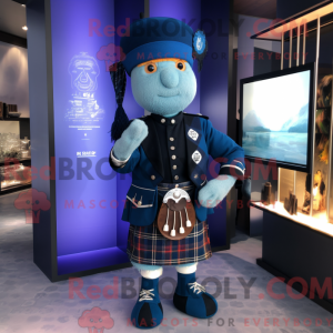 Navy Bagpipe mascot costume...