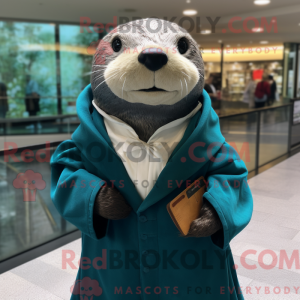 Teal Otter mascottekostuum...