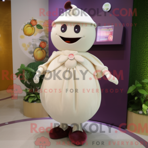 Cream Plum maskot kostume...