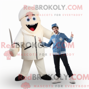 Cream Knife Thrower maskot...