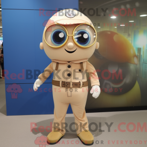 Beżowa armbåndsur maskot...