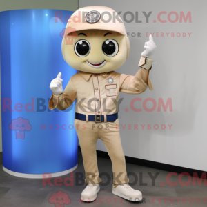 Beige armbåndsur maskot...