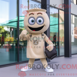 Beige armbåndsur maskot...