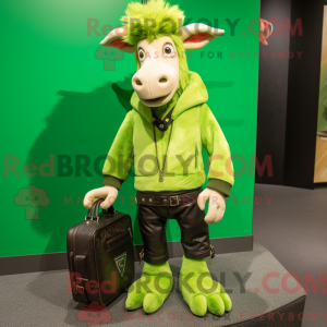 Postava maskota Lime Green...