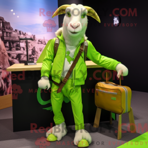 Limegrøn ged maskot kostume...