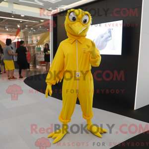 Gele Kraai mascottekostuum...