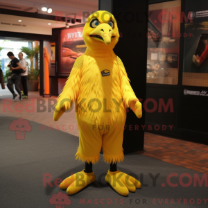 Gele Kraai mascottekostuum...