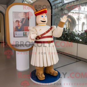 Beige mascottekostuum van...