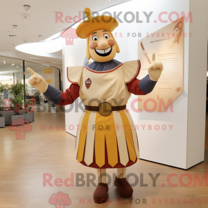 Beige mascottekostuum van...