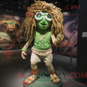 Tan Medusa mascottekostuum...