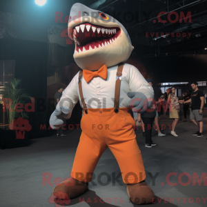 Orange Megalodon maskot...