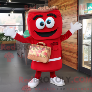 Red Lasagna mascot costume...
