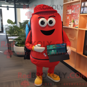 Red Lasagna mascot costume...