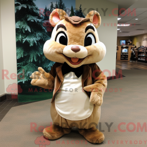 Tan Chipmunk mascot costume...