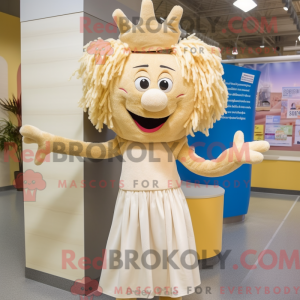 Beige King-maskotdraktfigur...
