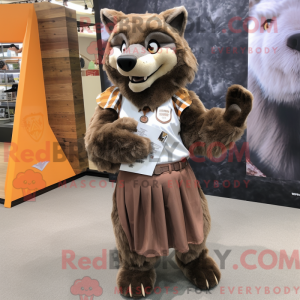 Bruine Wolf-mascottekostuum...