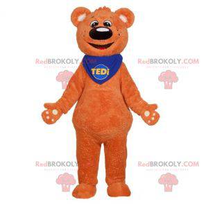 Sweet and cute orange teddy bear mascot - Redbrokoly.com