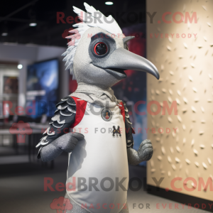 Sølv spætte maskot kostume...