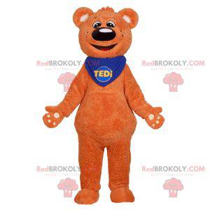 Doce e fofo urso de pelúcia mascote laranja - Redbrokoly.com