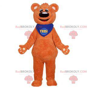 Doce e fofo urso de pelúcia mascote laranja - Redbrokoly.com