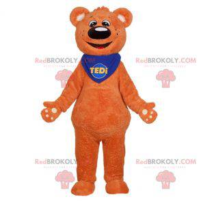 Sweet and cute orange teddy bear mascot - Redbrokoly.com