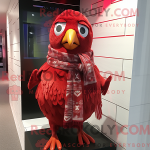 Red Quail maskotdraktfigur...