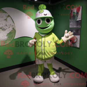 Limegrøn vedhæng maskot...