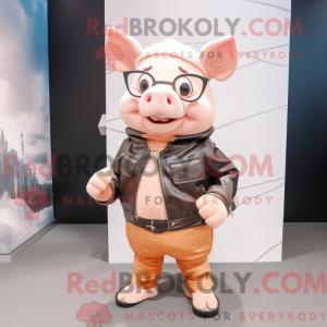 Peach Pig-maskotdraktfigur...