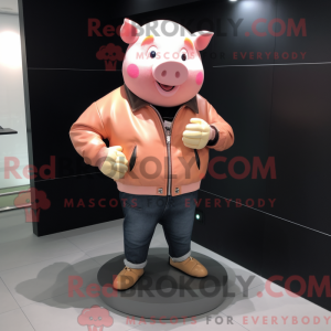 Peach Pig-mascottekostuum...