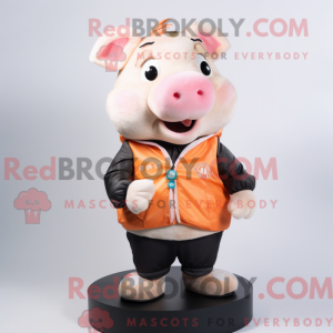 Peach Pig-mascottekostuum...