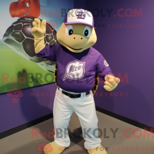 Purple Sea Turtle mascot...