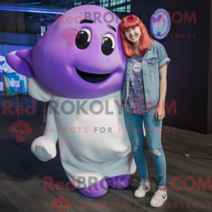 Personaggio mascotte viola...
